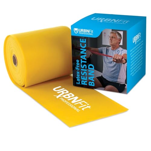 URBNFit Professional Resistance Bands - 25 Yards (75ft) Latex-Free Elastic Exercise Fitness Band Roll - No Scent, No Powder - Perfect for Physical Therapy & Rehab, Yoga, Pilates (Novice .35mm Thick)