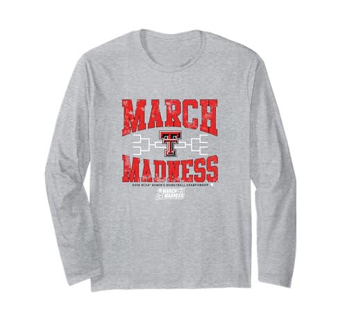 Texas Tech Red Raiders WBB: 2026 March Madness Long Sleeve T-Shirt
