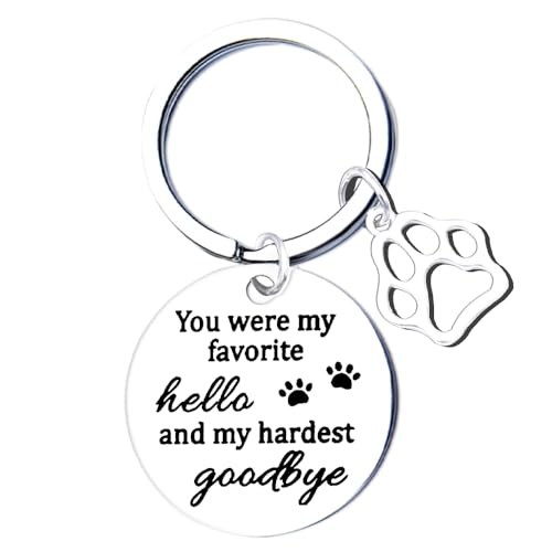 YALLNASL Pet Memorial Gifts for Loss of Dog Cat Sympathy Gifts for Men Women Pet Lover Cat Dog Remembrance Gift Keychains