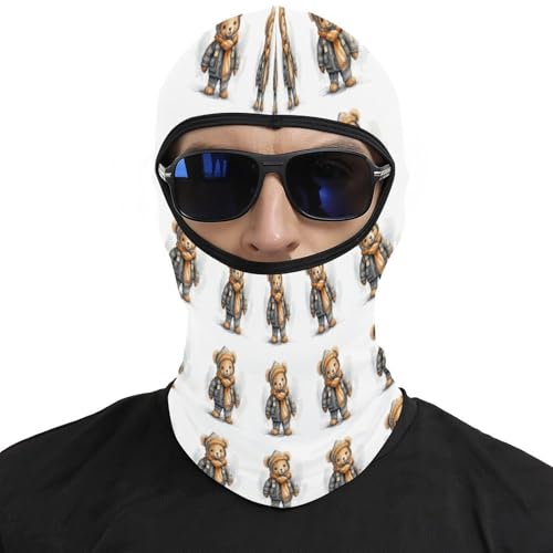 Pasamontaña térmico para hombre y mujer con estampado de oso, máscara facial para esquí, motocicleta y clima frío miniatura 3