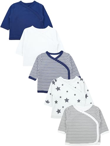 TupTam Camiseta Manga Larga para Bebé Niño, Paquetes de 5, Multicolor 8, 56