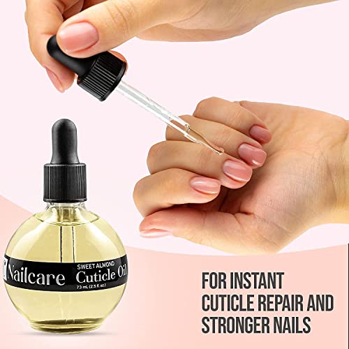 C Care Cuticle Oil Care Set, Contains A 2.5Oz Bottle With Dropper, And Roll-On Bottle, For Home And On The Go Use (Sweet Almond) #TOP4