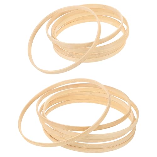 Aros de bordado tensado perfecto Amosfun de bambú para punto de cruz y acolchado continuo