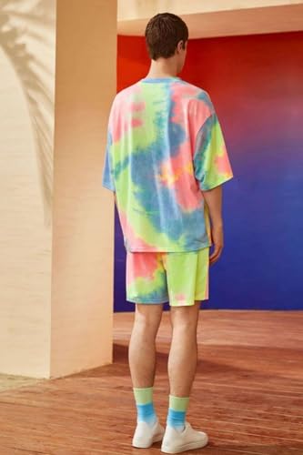 Image of DHRUVI TRENDZ Unisex Co Ord Set | Trendy Night Dress | T Shirt and Short Set Combo Lounge | Stylish Summer Travel Wear | Matching Two-Piece for Vacation