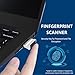 Upgrade USB Fingerprint Reader, Mini Fingerprint Scanner for Windows 11/10 Hello, 0.5s Touch Speedy Matching Portable Biometric Scanner USB Security Key for Password and File Encryption