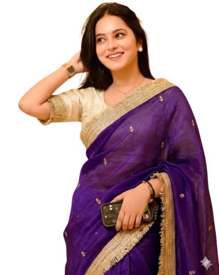 vragi Women's Soft Silk Dual Shade Saree with Embroidery Work & Lace Border With Contrast Embroidery Unstitched Blouse_(FSatin_aer2)-picture-43