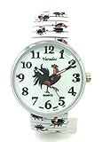 montre coq ancienne ebay  Varsales Montre analogique à quartz pour femme - Motif animaux de la mer et de la plage, Motif coq 1
