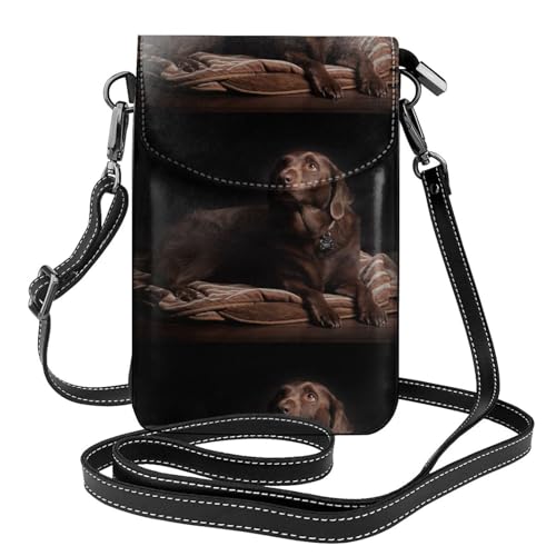 Pochette téléphone Labrador marron avec emplacements cartes de crédit
