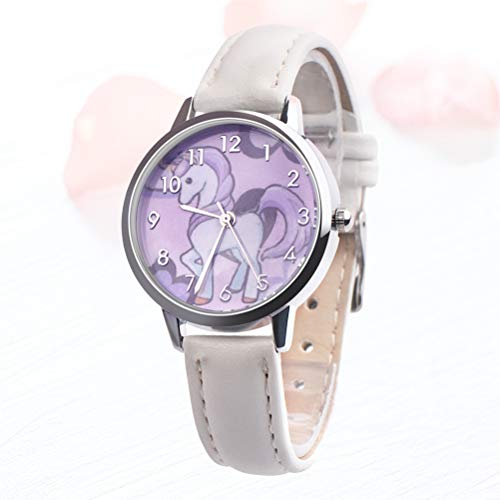 Cartoon Unicorn Pattern Watch Relógio de pulso à prova d'água Relógio de quartzo Moda Cartoon Relóg