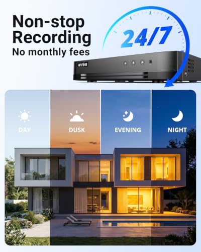 Image of ANNKE 16CH FHD AI Surveillance Security Camera System with 2TB Hard Drive and 8Pcs 2MP Outdoor CCTV Cameras with Smart Dual Light, Human /Vehicle Detection,Color Night Vision,IP67 Weatherproof