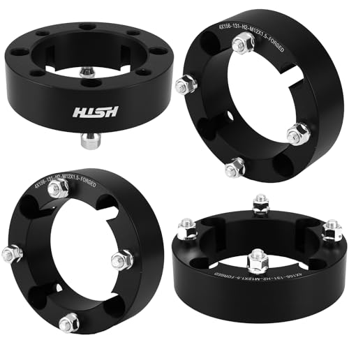 HISH 4x156 Wheel Spacers 2 Inch ATV Wheel Spacers with 12x1.5 Studs 131mm Hub Bore Fit for 2013+ Polaris Ranger 2014+ Polaris RZR XP 1000 2015+ Polaris RZR Set of 4