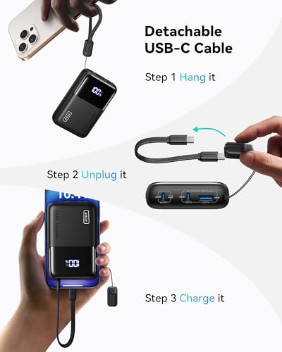 Image of INIU 20000mAh Laptop Power Bank, Ultra Compact 65W PD Dual Fast Charging Portable Charger, Flight-Safe Battery Pack with USB C Cable for Travel MacBook iPad Tablet Switch iPhone 17 16 Pro Samsung S25