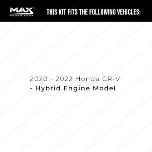 Image of MAX Advanced Brakes - Front Brake Kit For 2020-2022 Honda CR-V (w /Hybrid Engine)| Carbon Ceramic Brake and Rotor Kit| Daily Driving OE Replacement Brake Rotors