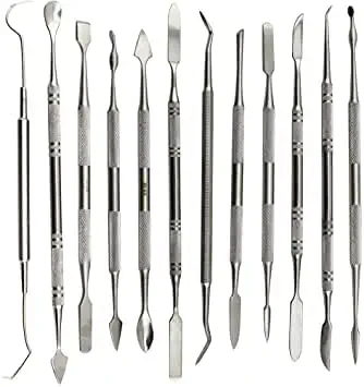 VSB-Premium Quality Stainless Steel Wax Carviers Tools Double Ended (Set of 12 Pcs)