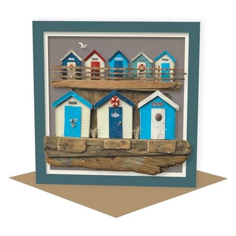 Holy Mackerel Beach Hut Greetings Card Cover