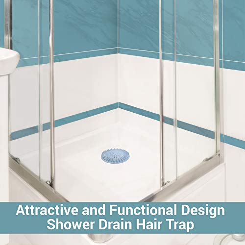 JOYEZA Shower Drain Hair Trap (5-Pack) Durable Silicone Hair Catcher Shower Drain Hair Catcher, Easy Install&Clean Drain Cover for Bathroom Kitchen and Tub - Thumbnail 7
