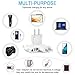 4 Pack European to US Plug Adapter, 220V to 110V Adapter Plug Converter, Travel Adapter European to American, Canada, Mexico, Type A, White