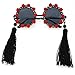 Colygamala Women's fashion retro tassel baroque pearl sunglasses beach eye glasses