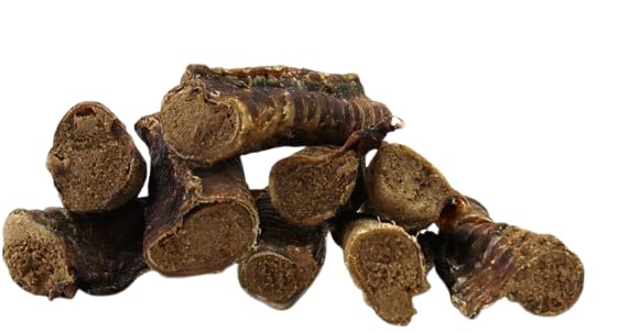 Meat Filled Trachea, 10-15 cm Length, 20 Pack by Two Amigos Pet Supplies