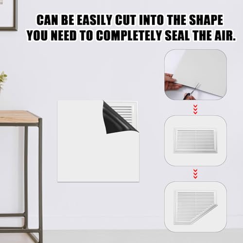 4stk Quadratische Magnetische Lüftungsabdeckungen, 20,4x20,4cm Hochfeste Magnetische Lüftungsabdeckungen für die Decke Lüftungsabdeckungen für Böden Decken Wände Klimaanlagen Innenklimaanlagen