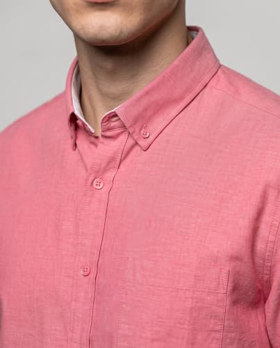 Image of Visive Mens Shirts Multi Packs Short Sleeve Button Down Dress Shirts Solid Color Big and Tall