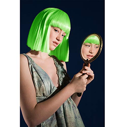 Liuliubty Colored Wigs 6 Pack, Short Bob Hair Wigs Neon Colorful Party Wigs With With Rimless Heart Shape Sunglasses For Women Girls Cosplay Costume Party Holiday Bachelorette Night Club #TOP4