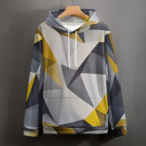 Sweat à capuche imprimé 3D Harajuku gris anthracite streetwear