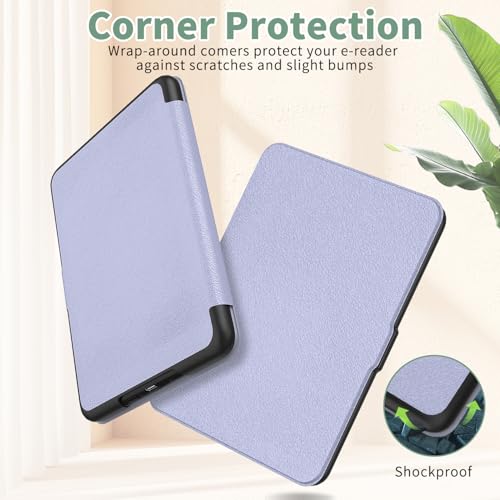 Image of Sanyetral Protective Case with PC Back and Auto Wake /Sleep Function -Purple
