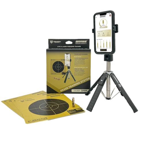 Triumph Systems Brass Dry Fire Laser Training System-Includes Laser, Targets, and Phone Stand