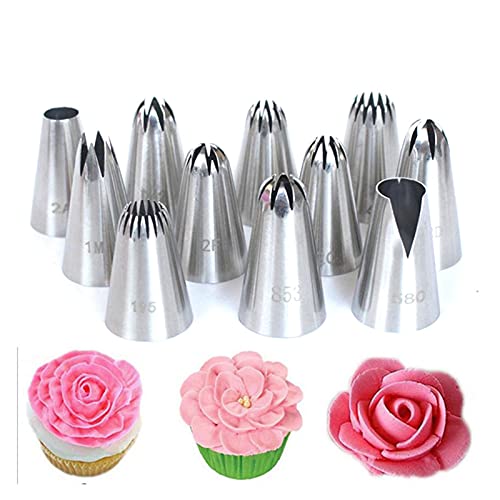 26 Stijlen Rose Bloem Maat Cake Nozzle Keuken Accessoires Creme Icing Piping Tips Fondant Rose Nozzle Decorating… - Image 2