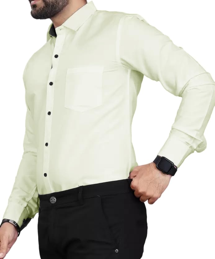 Image of Tee Projekt Premium Plain Cotton Shirt for Men | Cotton Shirt | Casual Shirt | Solid Shirt | Full Sleeves | Formal Shirt