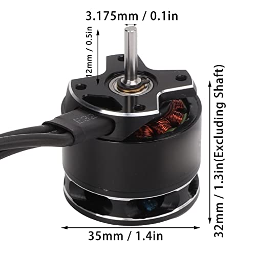 Motor sin Escobillas 2050KV, 3532 2050KV Motor sin Escobillas Outrunner Motores Completos para Axial SCX10 1/10 RC Crawler Car Piezas de Actualización Motores Eléctricos y Piezas