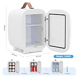 Enventor Mini Fridge 4 Litre/ 6 Can, AC+12V DC Power, Portable Cooler & Warmer, Small Fridge for Bedrooms, Car, Skincare, Fruit and Drinks, White - Image 8
