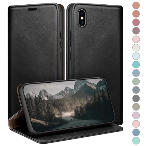 Housse iPhone XS Max Portefeuille Cuir pour Sorties Citadines