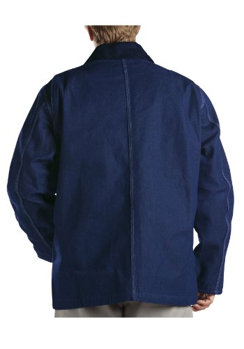 Dickies Men's Big Denim Blanket Lined Chore Coat, Indigo Rigid, 4X-Large #TOP1