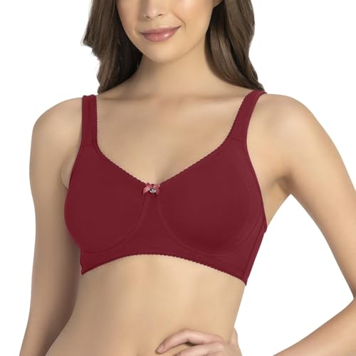 Image of Amante Purple Women Solid Non Padded Wirefree Super Support Bra