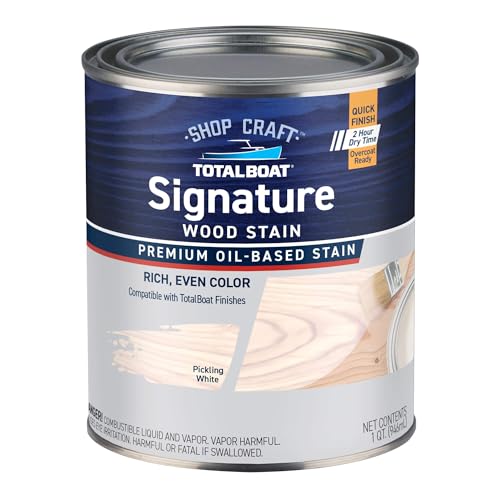 TotalBoat Shopcraft Signature Interior Wood Stain - Pickling White Quart
