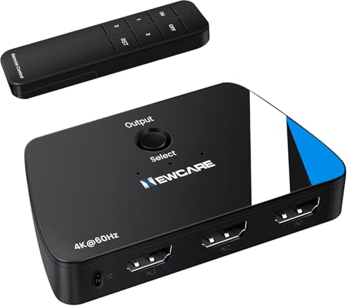 Image of [Upgrade] HDMI Switch 3 in 1 Out, 4K@60Hz with Remote, HDR10+ Dolby VRR 3D