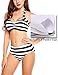 Avidlove Women Stripped Swimsuits High Waisted Swimswear Push up Bikini Set