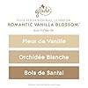 Glade Bougie Vegan Longue Durée Parfum Infusé Huiles Essentielles - Nouvelle Formule Sans Huile De Palme - Romantic Vanilla Blossom - 4 Bougies