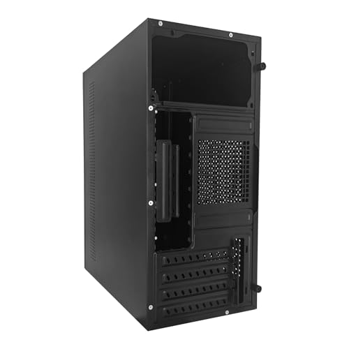 Image of High Airflow Micro ATX PC Case - Supports MATX, Mini - ITX - with USB3.0, 3.5 inch HDD Compatibility - Ideal for Gaming (Black)
