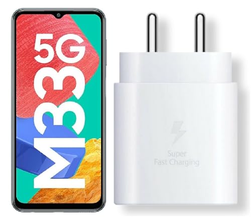 Image of 25W C-Type Super Fast Adapter Compatible with Samsung Galaxy M33 5g Super Fast Charger Adapter for S24 /S23 /S23 fe /S22 /S21 /21 fe /S20 /M14 /M33 /M13 /M35 /M05 /A14, A15 /S24 fe /A16 5g, White