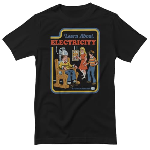 T-shirt électricité Steven Rhodes look vintage pour festival