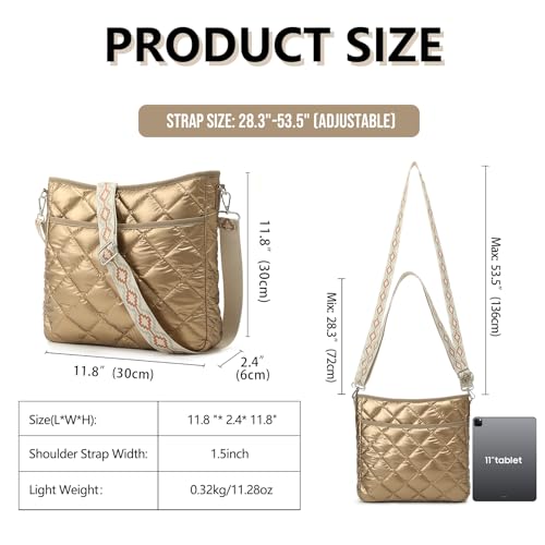 Quilted Crossbody Bags for Women, Unique Pattern Strap Quilted Bag, Crossbody Purses for Women, Quilted Puffer Bag for Women3