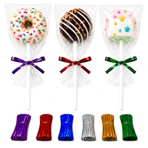 BakeBaking Cake Pop Bags 3.5x4.75 with Ties 200 Clear Lollipop Party Bags