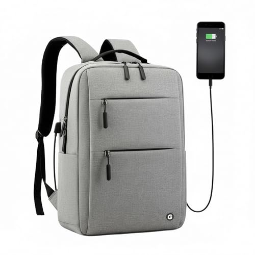 GadgetBite Graphite 20 Litre Laptop Bag with 15.6 Inch Laptop Compartment USB Charging Port and Organiser Pocket for Men Women Boys Office College and