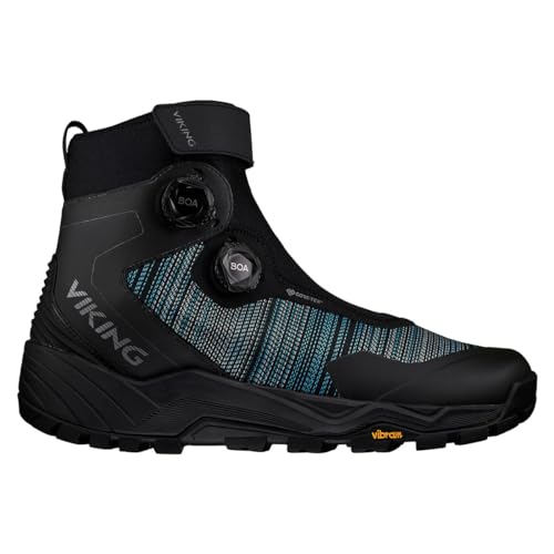 Viking Unisex Trail Walking Shoe, Black Aqua, 11 US Men