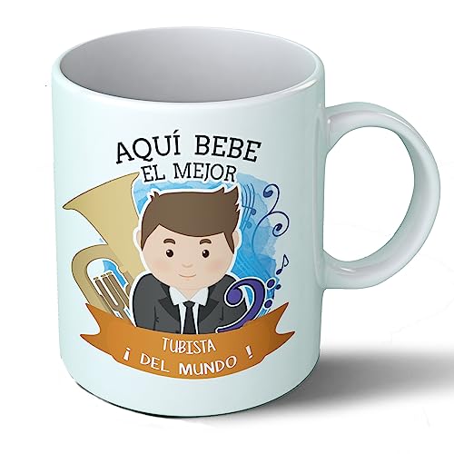 Planetacase - Taza Tubista - Regalo Original - Cerámica Alta Resistencia 330 mL - Apta Microondas y Lavavajillas - Ideal Música y Músicos, Tuba, Tubista, Él Planetacase - Taza Tubista - Regalo Original - Cerámica Alta Resistencia 330 mL - Apta Microondas y Lavavajillas - Ideal Música y Músicos, Tuba, Tubista, Él