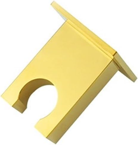 Shower Accessories All-Copper Wall-Mounted Fixed Punching and Punching-Free 2 Installation Methods Hand-Held Shower Bracket(BrushedGoldBracket S)