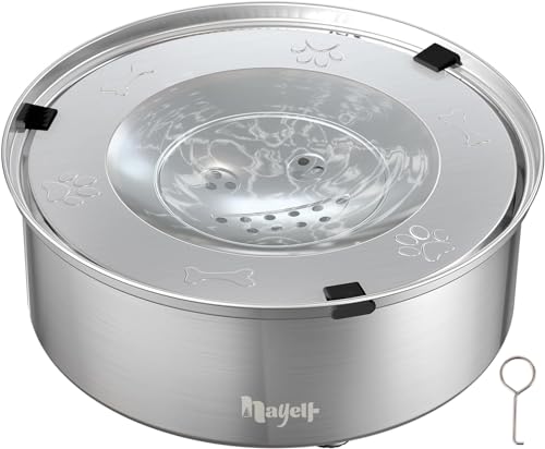 3L Wassernapf Für Hunde Ohne Sabbern - Edelstahl Mit Schwimmendem Deckel & Rutschfestem Boden